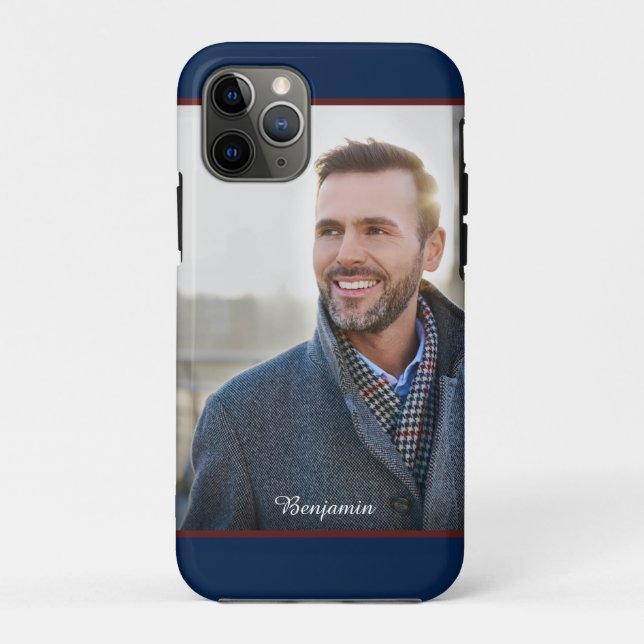 Custom Photo Modern Personalize Case-Mate iPhone Case (Back)