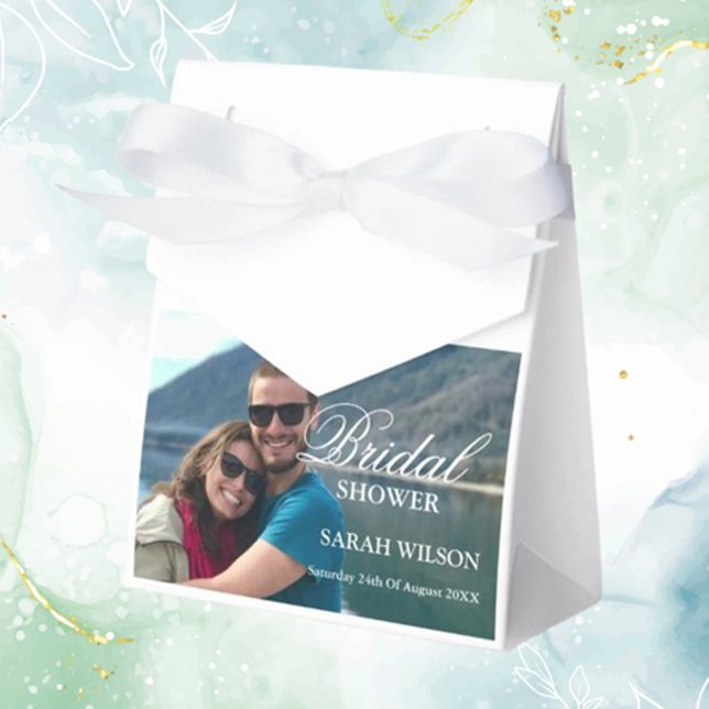 Custom Photo Modern Relaxed Wedding  Favor Box (Create cherished memories with custom photo modern relaxed wedding favor boxes. )