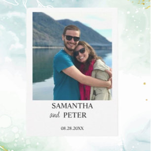 Custom Photo Modern Relaxed Wedding Invitation