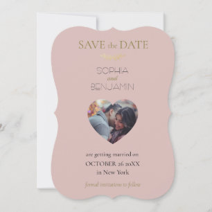 Custom Photo Modern Simple And Minimalist Wedding Save The Date