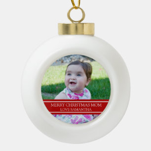 Custom Photo Mom Christmas Ornament