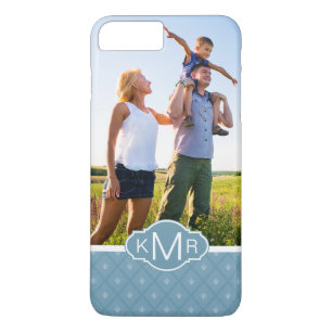 Custom Photo & Monogram Fleur-de-lis pattern Case-Mate iPhone Case