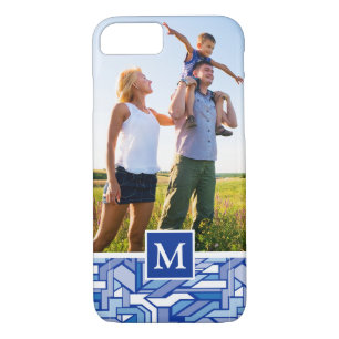 Custom Photo & Monogram Geometric pattern 2 iPhone 8/7 Case