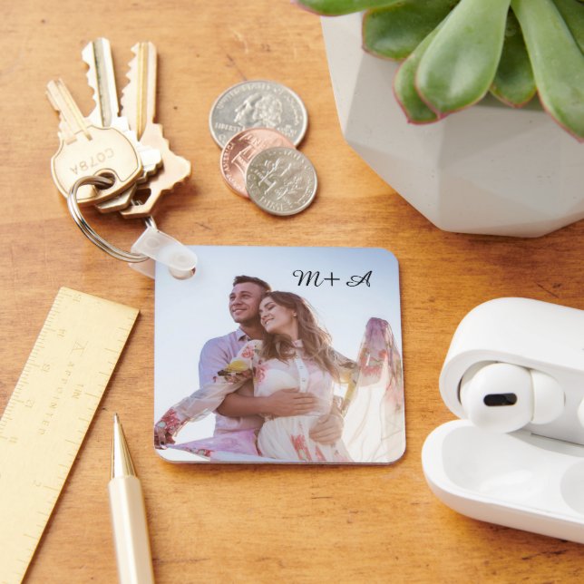 Custom Photo Monogram  Keychain (Desk)