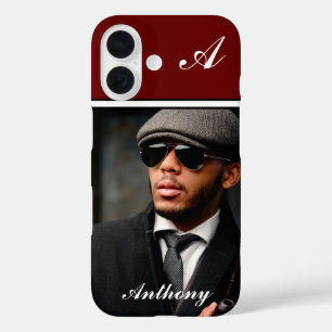 Custom Photo Monogram Personalize iPhone 16 Case