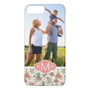 Custom Photo & Monogram Summer Ship Pattern Case-Mate iPhone Case