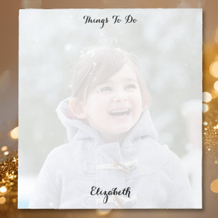 Custom Photo Monogrammed Things To Do List Notepad