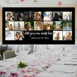Custom photo montage photo collage birthday party banner<br><div class="desc">Make their birthday unforgettable with a Custom Photo Montage Birthday Party Banner! This personalized photo collage banner transforms your favorite memories into a stunning party backdrop that guests will love. Perfect for milestone birthdays or any special celebration, this banner allows you to upload multiple photos and customize with a name...</div>