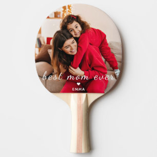 Custom Photo Mother’s Day Birthday Best Mom Ever  Ping Pong Paddle