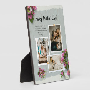 Custom Photo Mothers Day Love You Mom Plaque