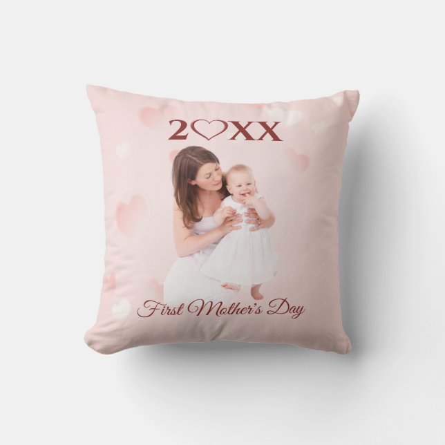 Custom Photo Mother's Day  Throw Pillow (Front)