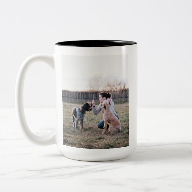 Custom Photo Mug with Text - Personalized Coffee  (Left)