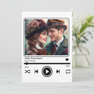 Custom Photo Music Player  Invitation