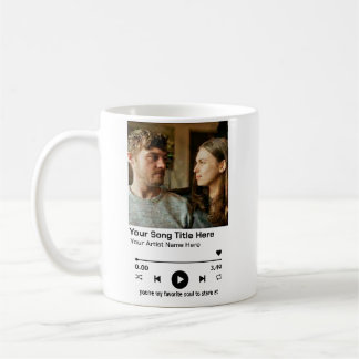 Custom Photo Music Player Personalized Song Gift Coffee Mug