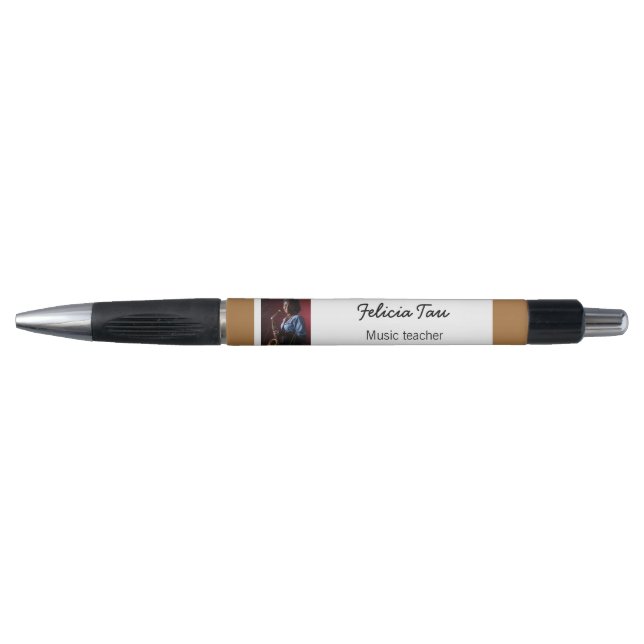 Custom photo musician brown pen (Front)