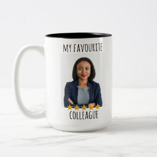 Custom Photo My Favourite Colleague 5 Star Two-Tone Coffee Mug