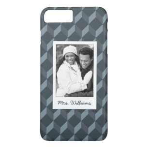 Custom Photo & Name Abstract Geometric Pattern iPhone 8 Plus/7 Plus Case