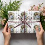Custom Photo Name And Date Stylish Floral Wedding Wrapping Paper<br><div class="desc">This wrapping paper is designed with the Couple's photo and Text. Looks very stylish! You can easily personalize this gift wrapping by changing the Name, date, and photo. Create one for your friends and family's wedding Gift today! For further customization, please click the "customize further" link and use our design...</div>