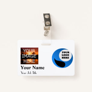 Custom Photo Name Badge Template
