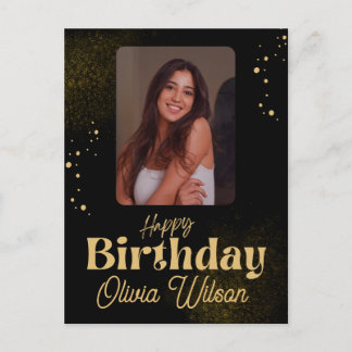 Custom Photo & Name Birthday  Postcard