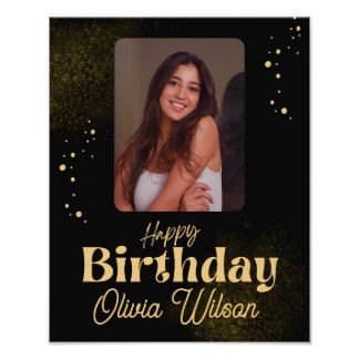 Custom Photo & Name Birthday  Print