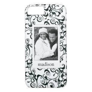 Custom Photo & Name Damask Case-Mate iPhone Case