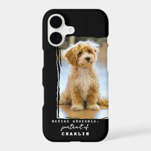 Custom Photo Name Dog Cute Funny Quote Black White