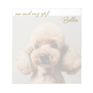 Custom Photo Name Dog Pet Lover Quote Gold Script Notepad