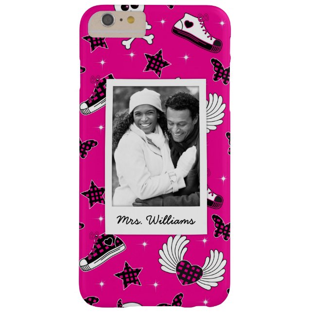 Custom Photo & Name Emo Symbols Case-Mate iPhone Case (Back)