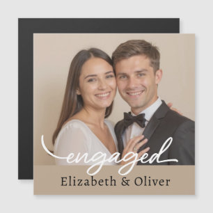 Custom Photo Name Engagement Modern Script