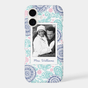 Custom Photo & Name Ethnic Paisley Pattern