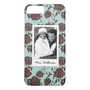 Custom Photo & Name Floral Pattern 3 Case-Mate iPhone Case