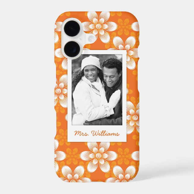 Custom Photo & Name Flowers Pattern (Back)