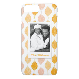 Custom Photo & Name Golden Ogee Pattern iPhone 8 Plus/7 Plus Case