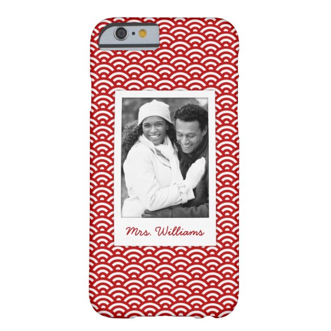 Custom Photo & Name Japanese pattern Case-Mate iPhone Case (Back)