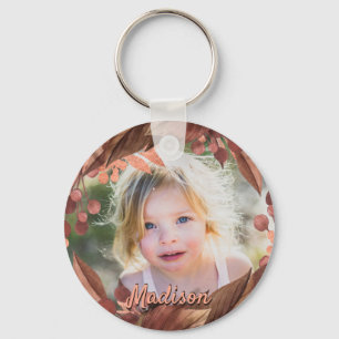 Custom Photo Name Keychain