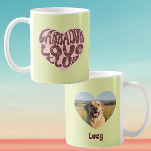 Custom Photo & Name Labrador Love Club Pink Heart Coffee Mug
