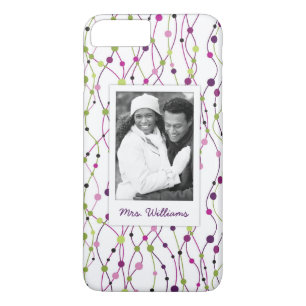 Custom Photo & Name Multicolored dot background Case-Mate iPhone Case