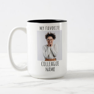 Custom Photo & Name My Favourite Colleague Two-Tone Coffee Mug