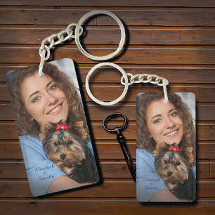 Custom Photo Name Personalize Keychain