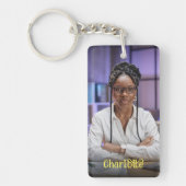 Custom Photo Name Personalize Keychain (Front)