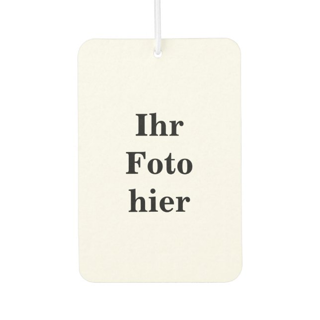 Custom photo name personalized Autolufterfrischer Air Freshener (Front)