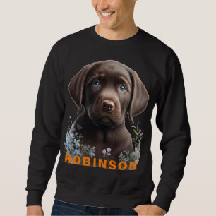 Custom Photo & Name Personalized Floral Pet Sweatshirt