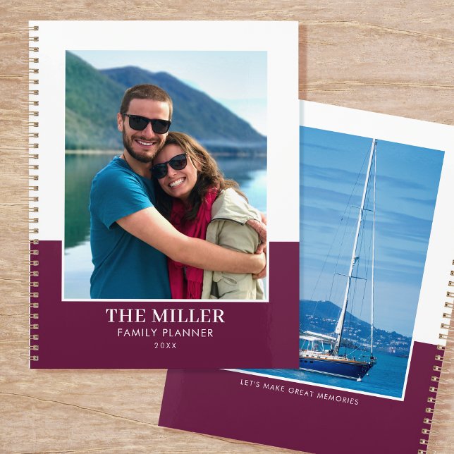 Custom Photo Name Plum Modern Planner (Creator Uploaded)