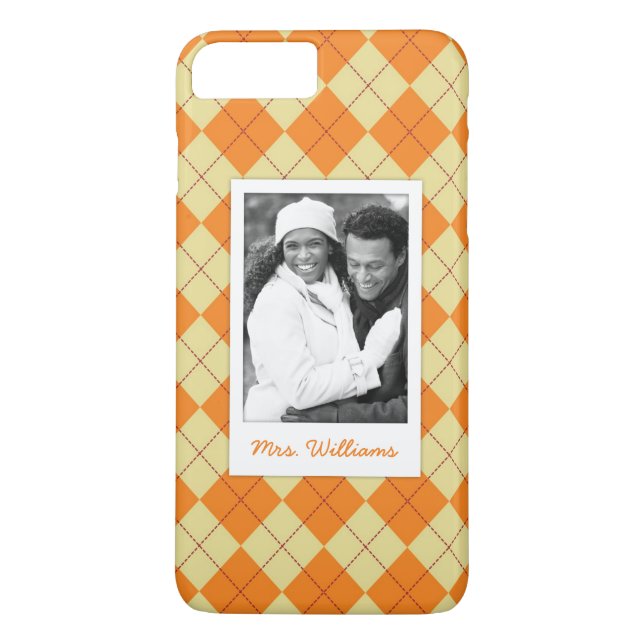 Custom Photo & Name Sweater Background Case-Mate iPhone Case (Back)