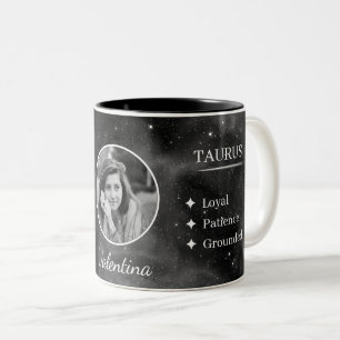 Custom Photo & Name Taurus Zodiac Coffee Mug