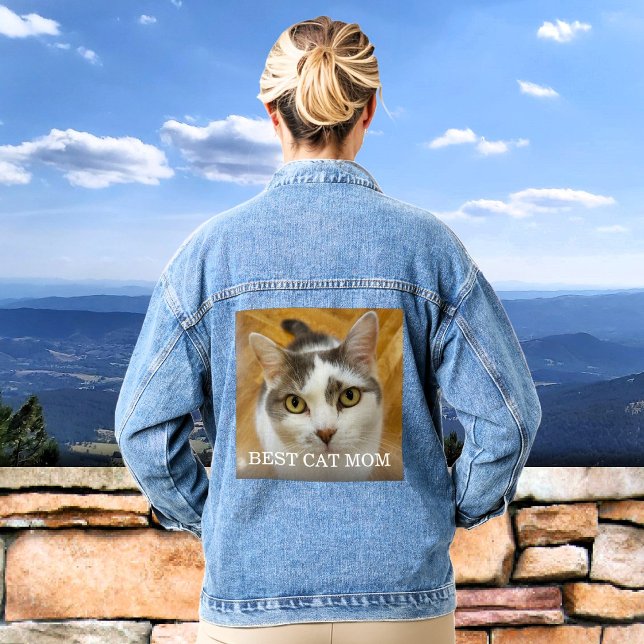 Custom Photo Name Text Personalized Denim Jacket (Creator Uploaded)