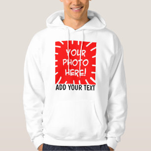Custom Photo Name Text Personalized Hoodie