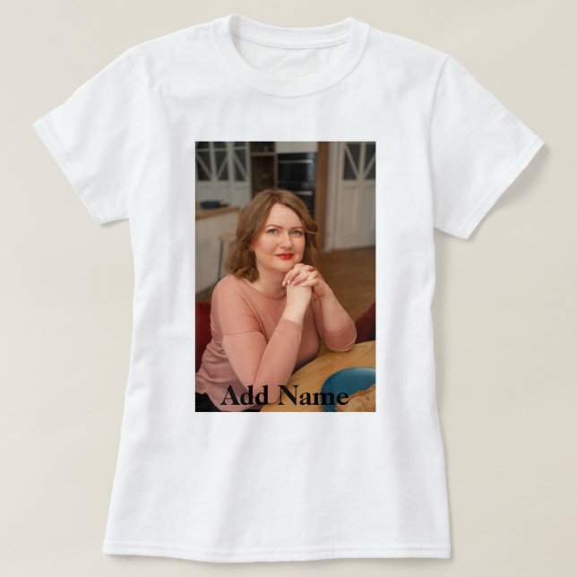 Custom Photo Name Text Personalized make your own T-Shirt (Design Front)