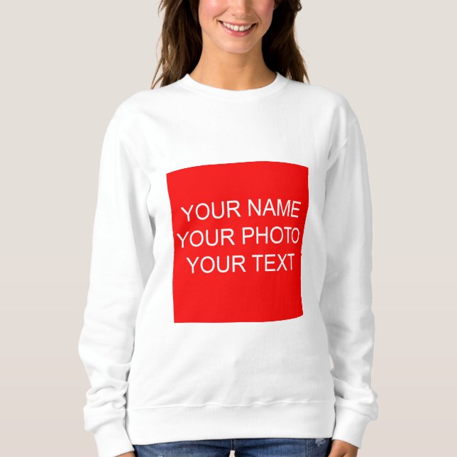 Custom Photo Name Text Personalized  Sweatshirt (Front)